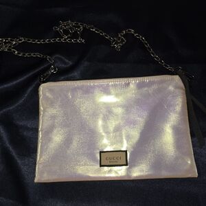 Gucci Iridescent Crossbody W/ Unbranded Chain. New In Plastic